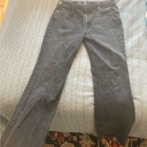 Citizens of Humanity Charcoal Button-Fly Jeans Libby boot up high rise